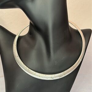Avon Omega Chain Choker Necklace in Silver-Tone